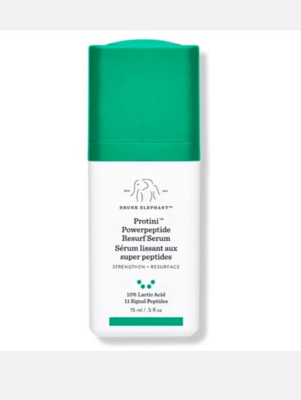 New Drunk Elephant Protini Power Peptide Resurface Serum .5 oz 15mL Powerpeptide